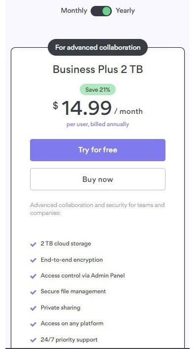 nordlocker business plus 2tb bill annually plan