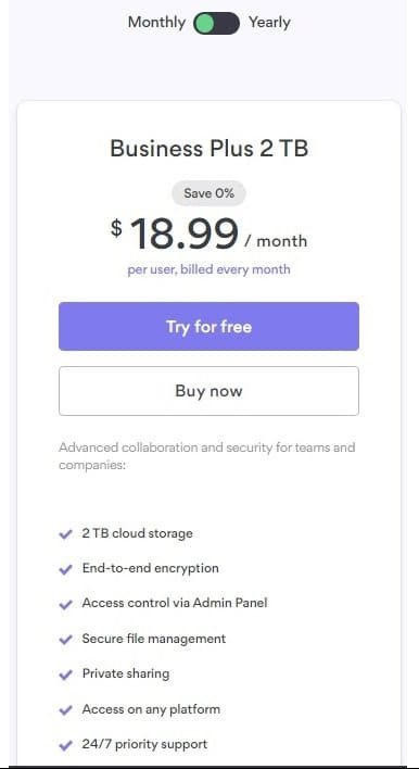 nordlocker business plus 2tb bill monthly plan