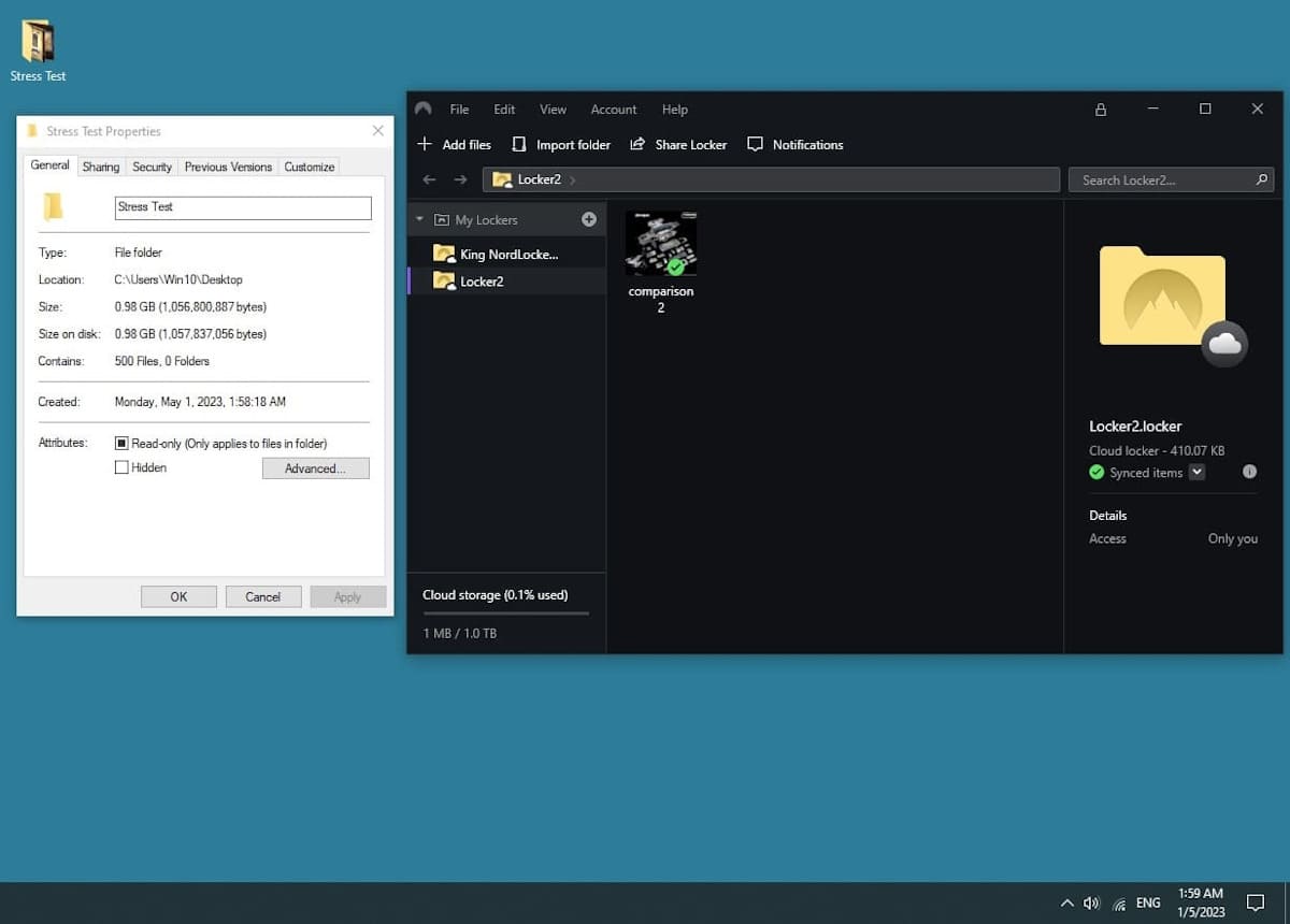 nordlocker slow sync for large files