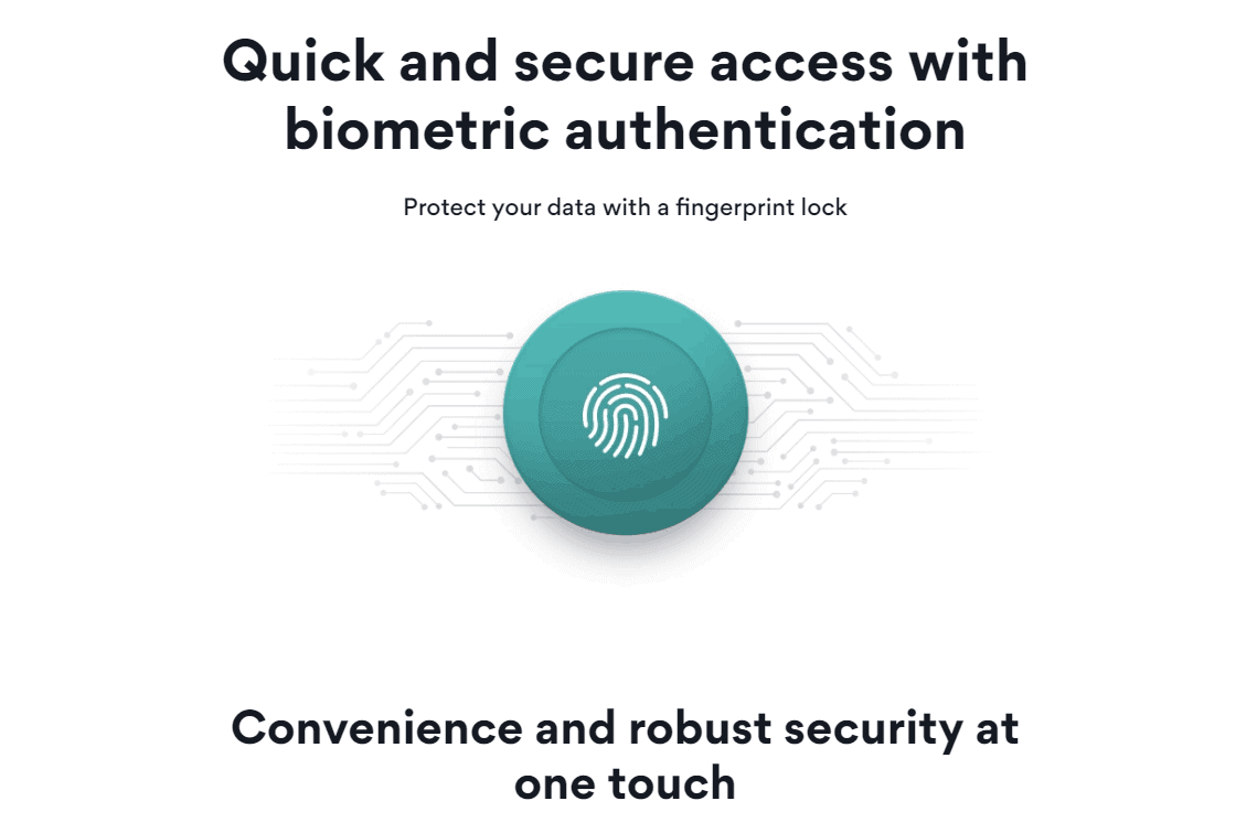 nordpass has biometric authentication