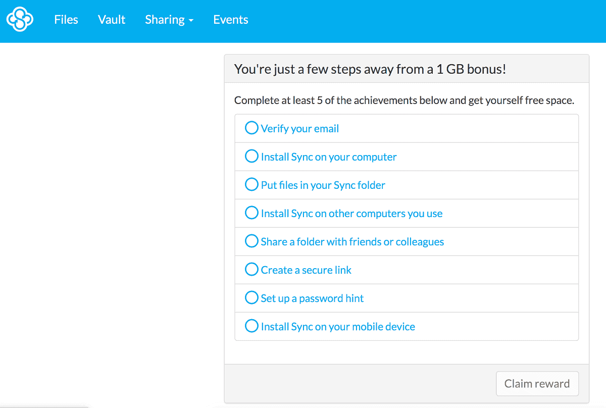 sync.com cloud storage setup checklist