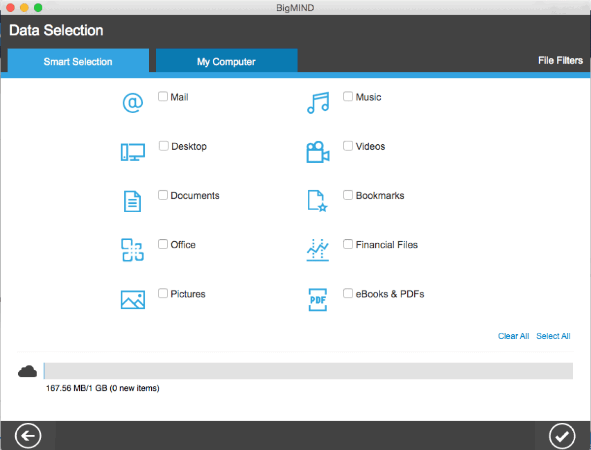 zoolz cloud storage choosing backup file type