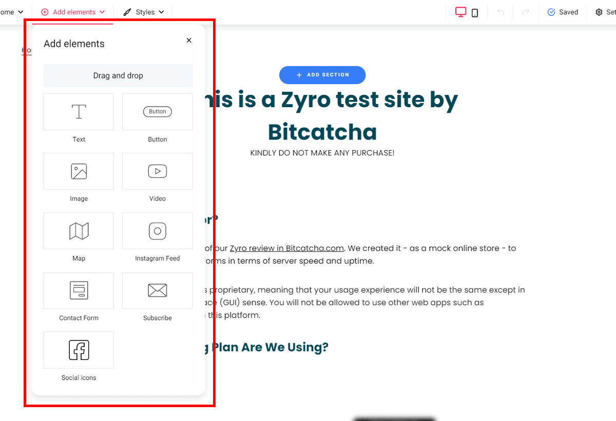 zyro blog editor