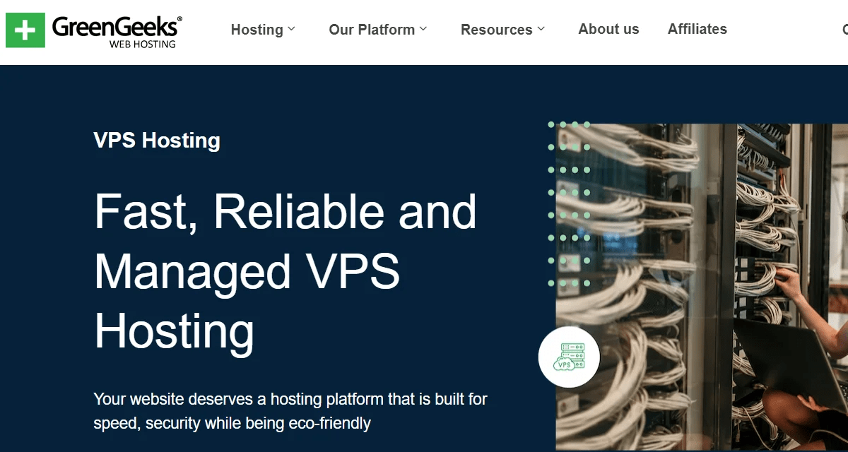 greengeeks managed virtual private server with cpanel