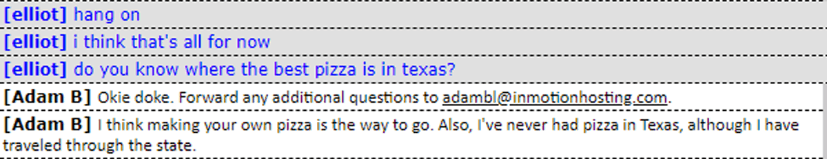 inmotion hosting responsive support team
