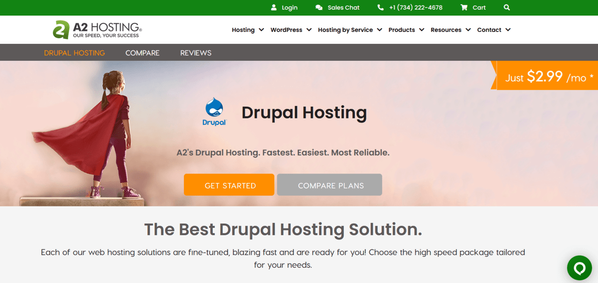 a2hosting drupal hosting services