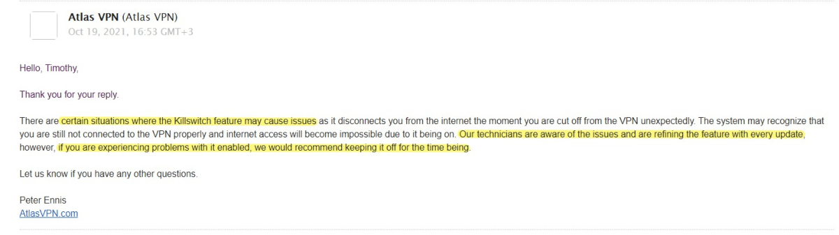 atlas vpn kill switch had issues
