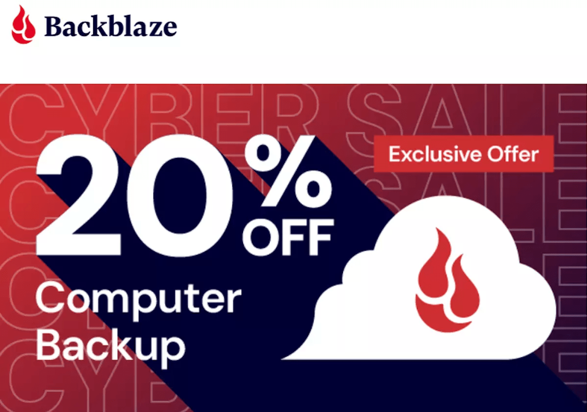 Backblaze Black Friday Deals 2023 (Get 20 OFF)