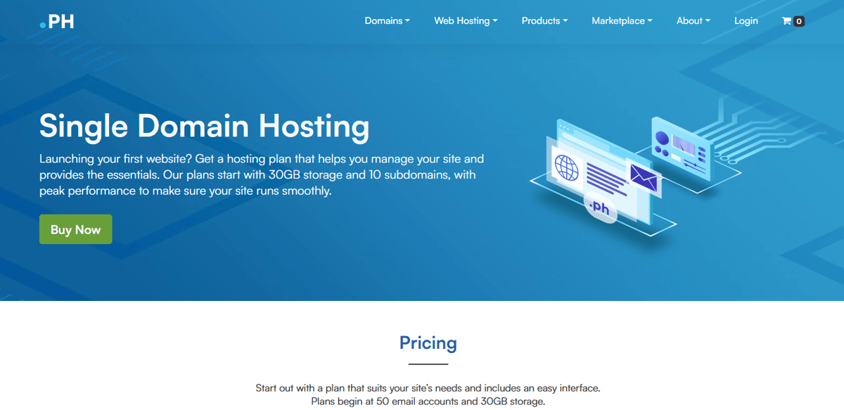 dotph web hosting services for philippines