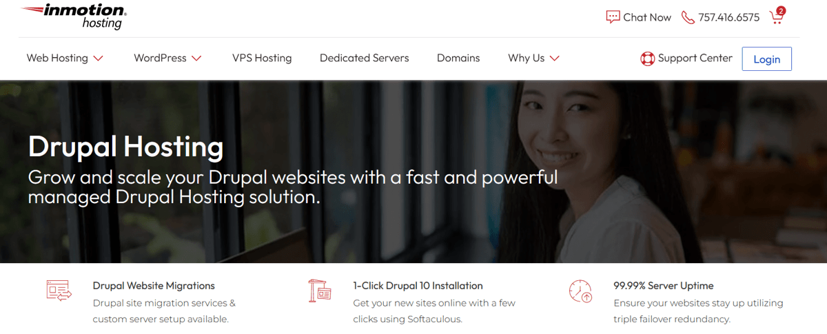inmotion hosting drupal hosting services