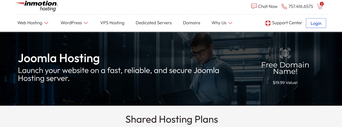 inmotion hosting joomla hosting providers