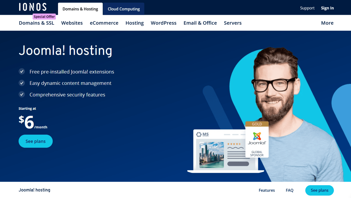 ionos joomla hosting providers