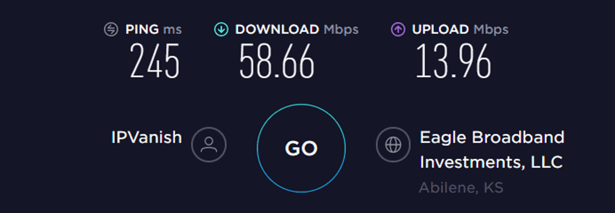 ipvanish speed test US vpn on