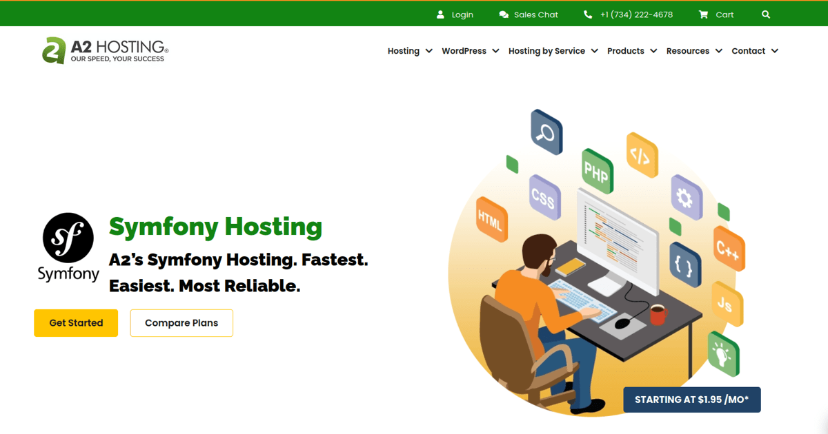 a2 hosting symfony hosting