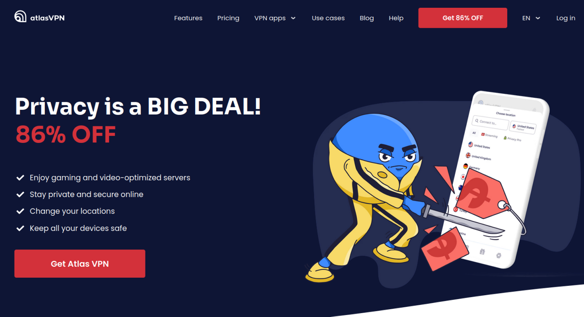 atlasvpn homepage