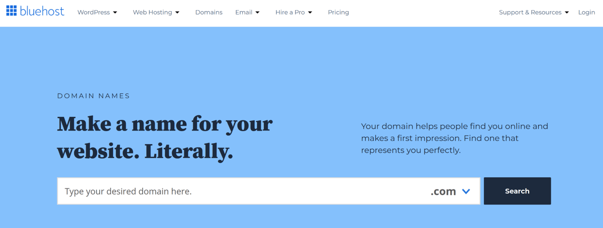 bluehost domain registrar