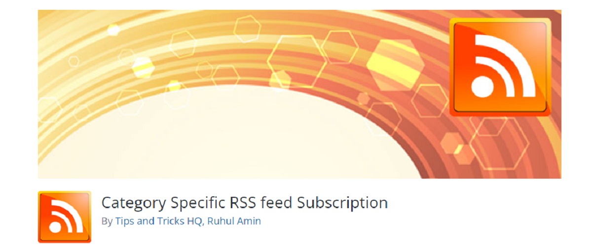 category specific rss feed subscription