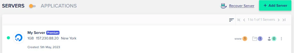 finding your servers using cloudways ui