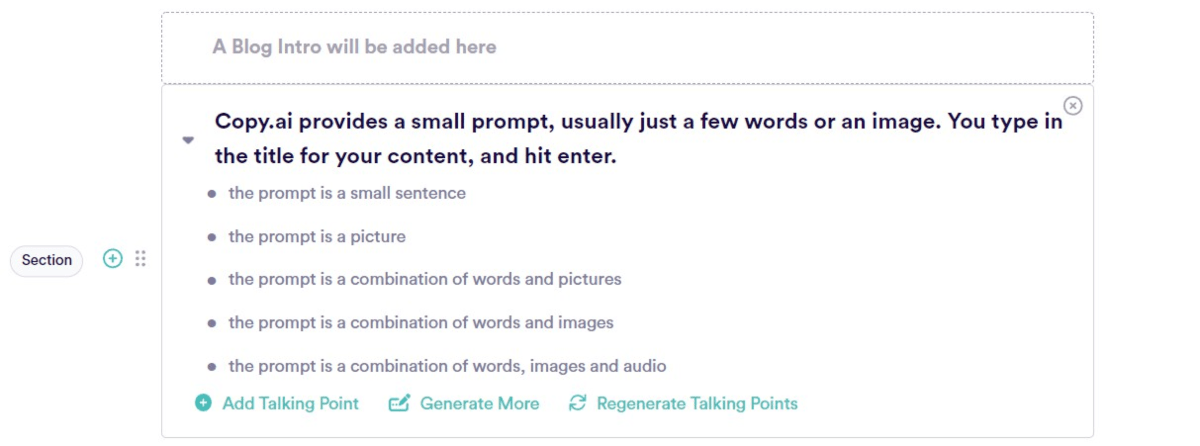 copy ai blog generator