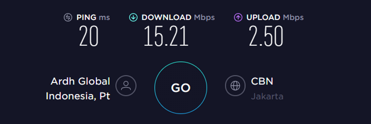 cyberghost connection speed indonesia server