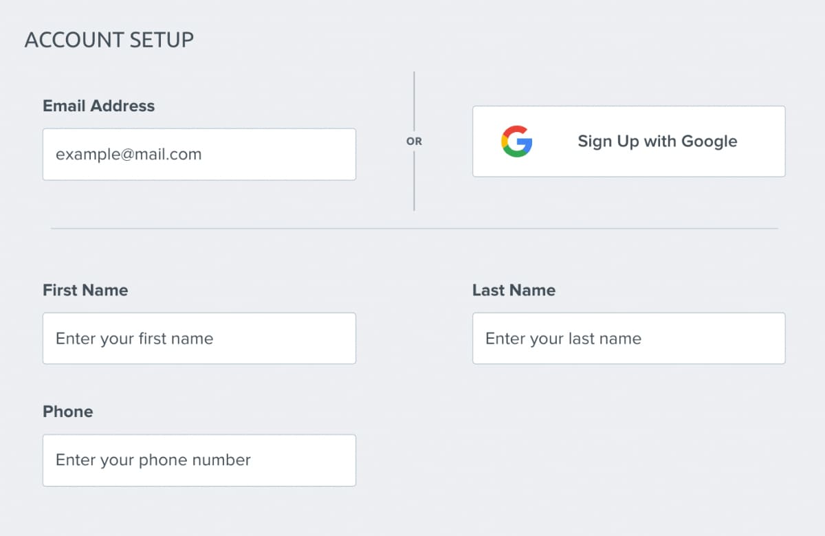 creating an account on dreamhost