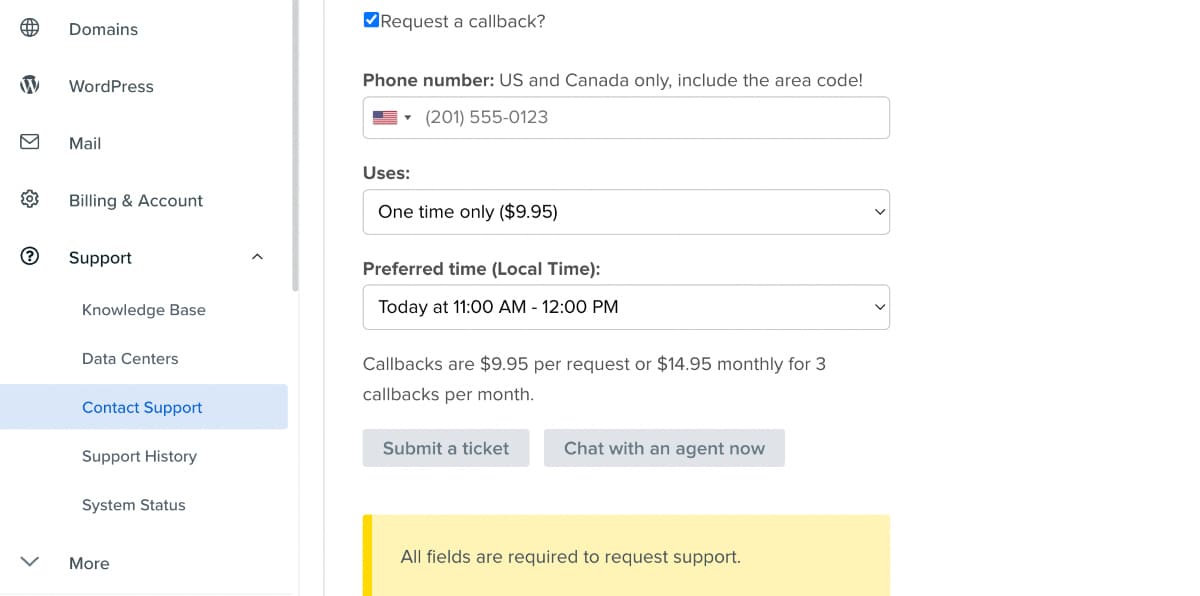 dreamhost phone support
