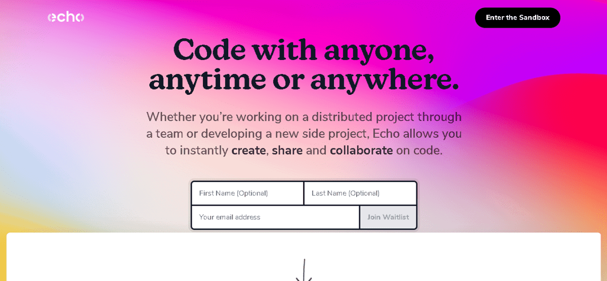 echo coming soon page