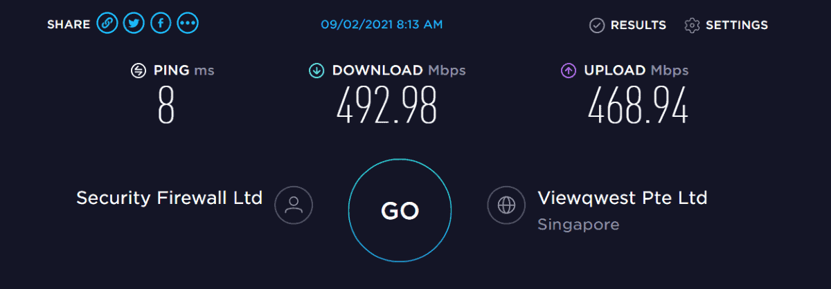 expressvpn connection speed test