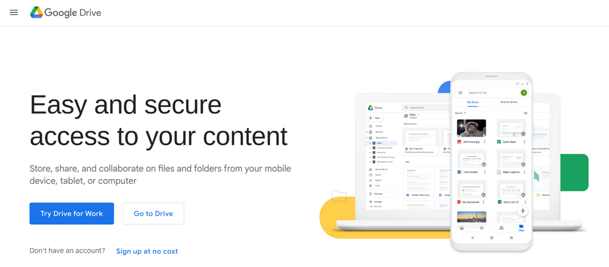 google drive file hosting services