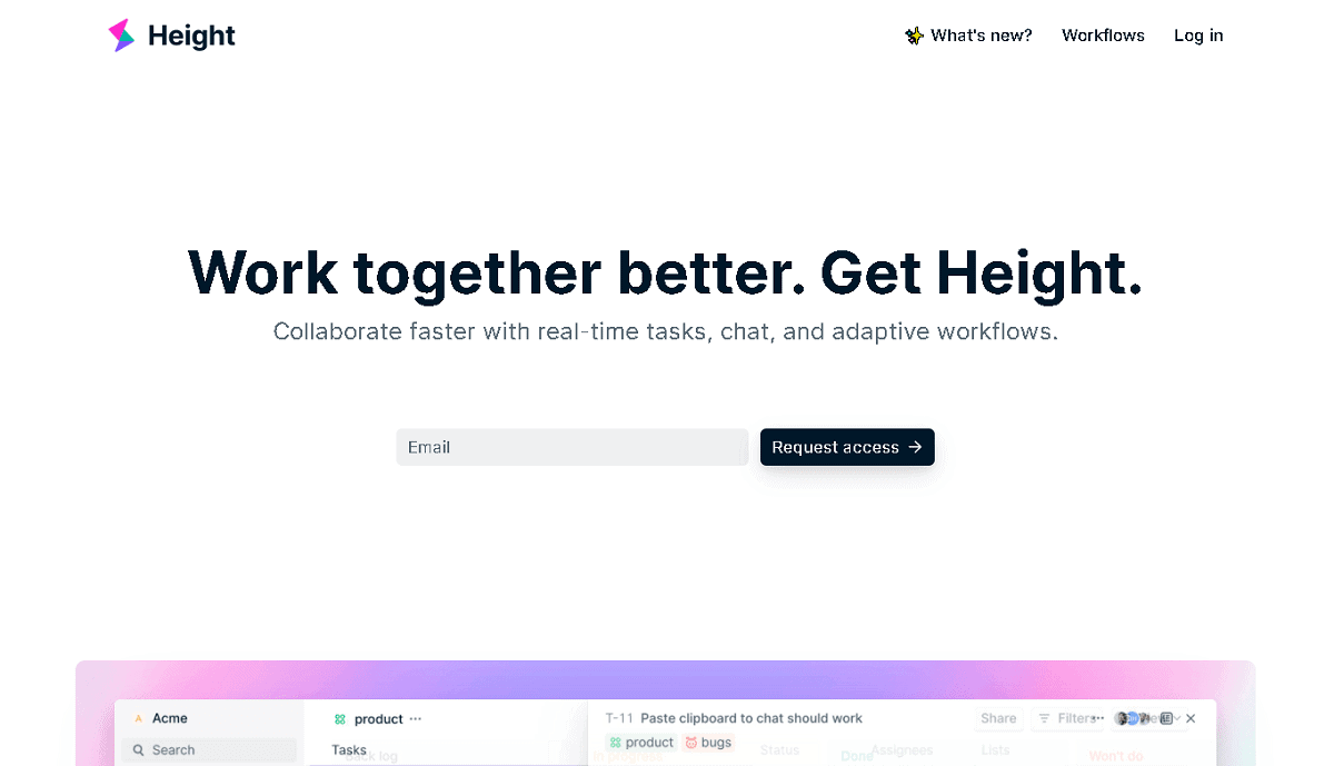 height coming soon page with minimalist design