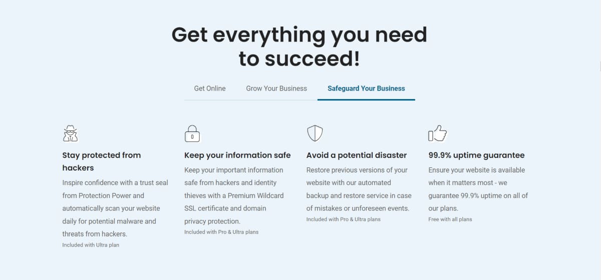 hostpapa security features