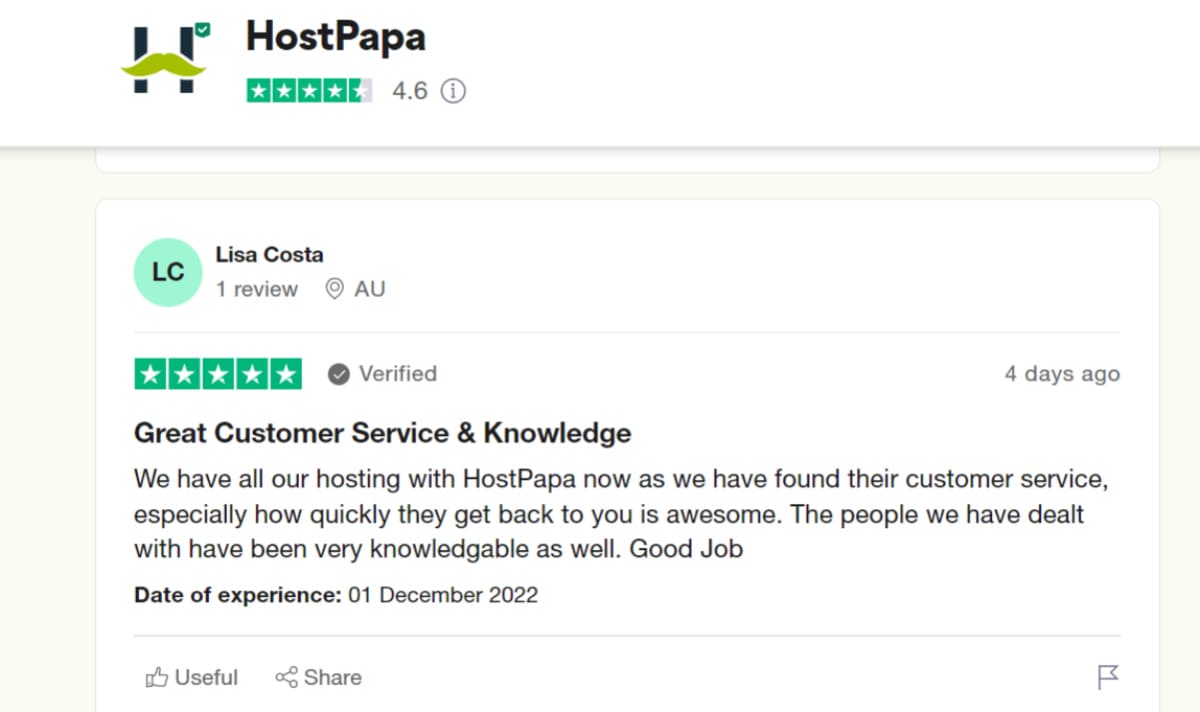 hostpapa trustpilot review