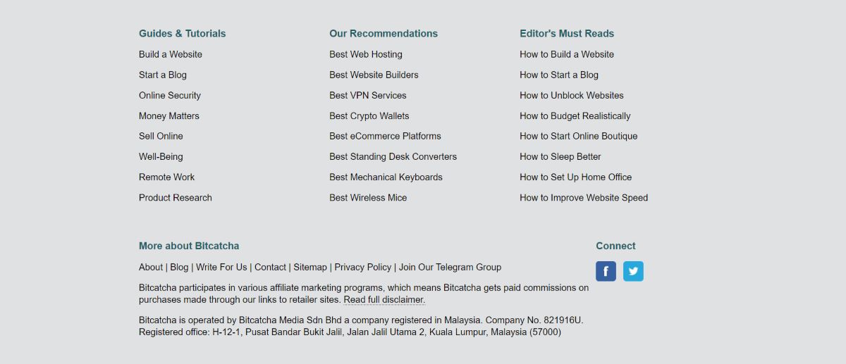 informative footer