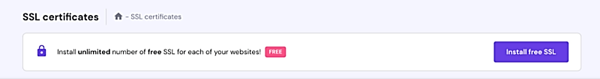 install free ssl on hostinger