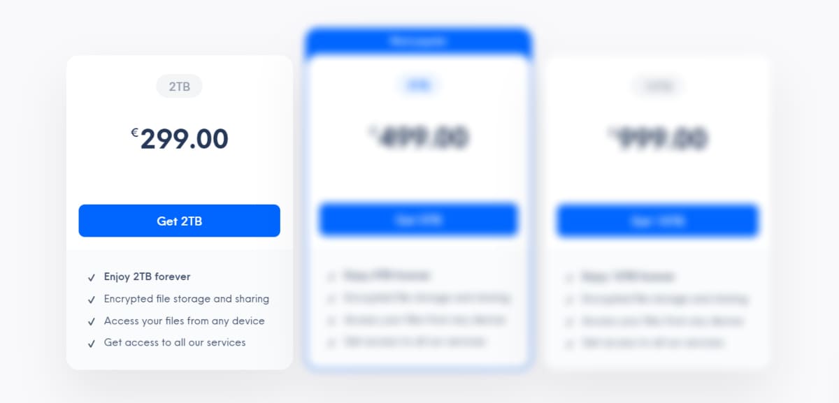 Internxt lifetime plan 2TB