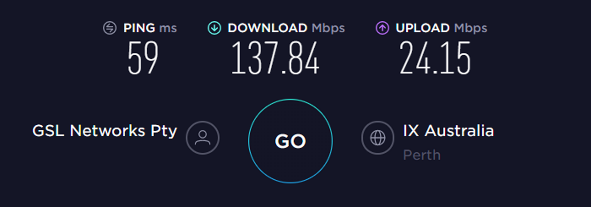 ipvanish connection speed australia server