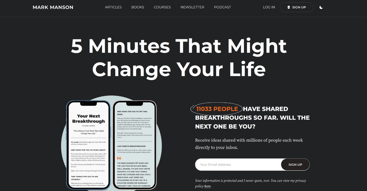 mark manson blog
