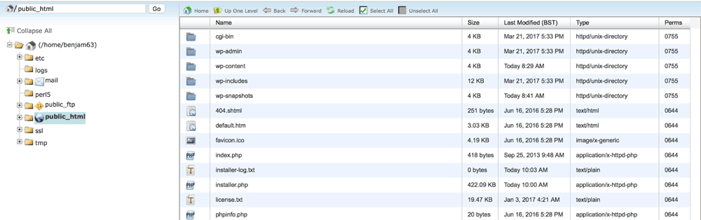 upload Duplicator packages to Public HTML