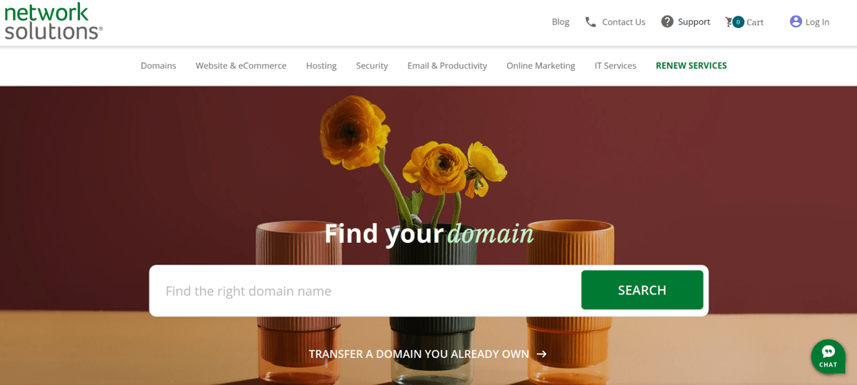 network solutions domain registrar