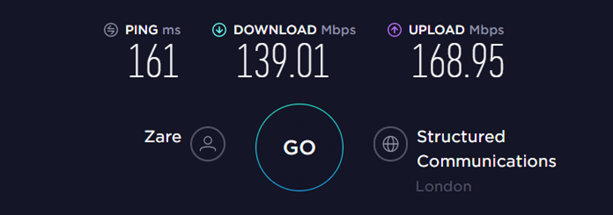 nordvpn connection speed uk server