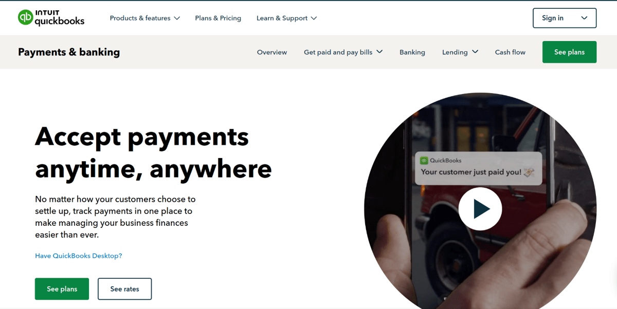 quickbooks cheaper paypal alternative for online transactions