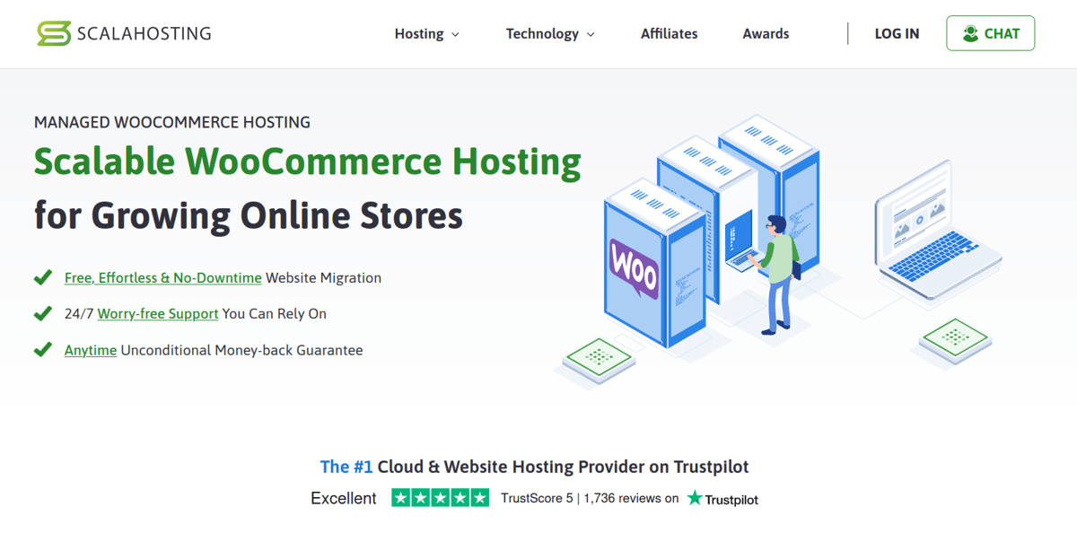 scalahosting woocommerce hosting