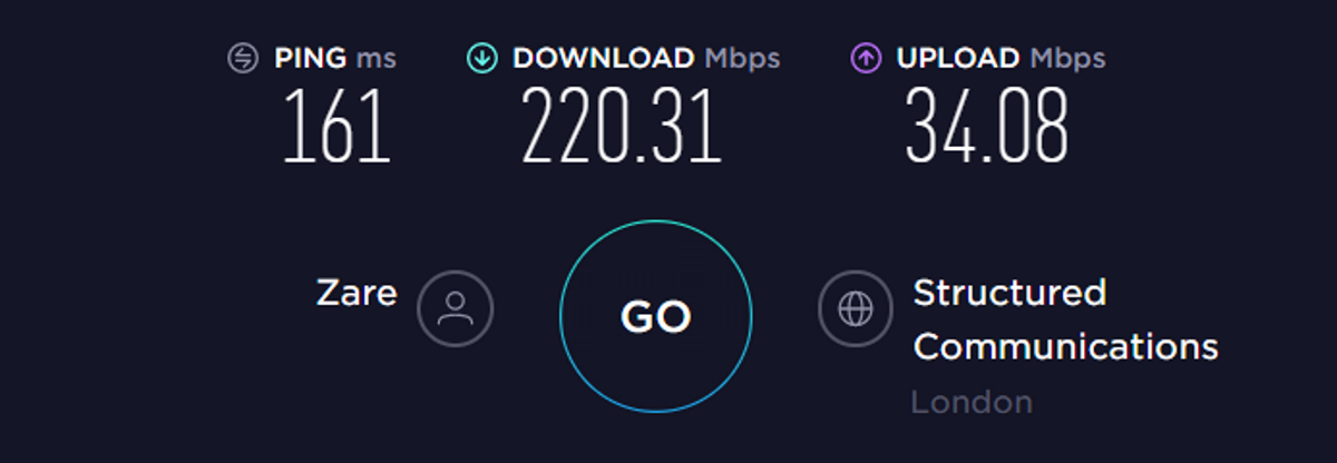 surfshark connection speed uk server