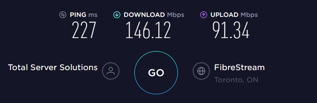 torguard connection speed canada server
