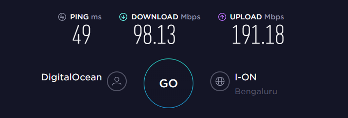 torguard connection speed india server