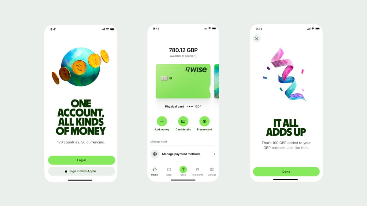 Wise mobile app is available in Apple App Store and Google Play