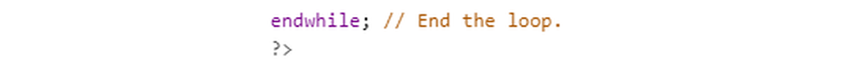 wordpress end of the loop