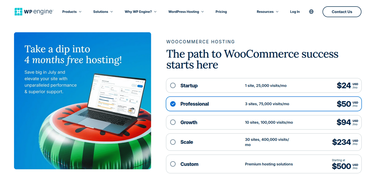 wpengine woocommerce hosting