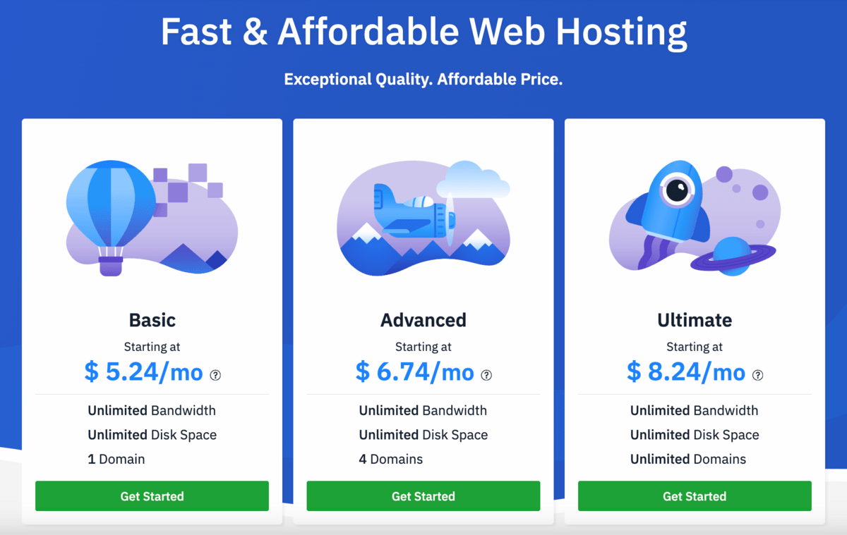 hostwinds shared hosting plans