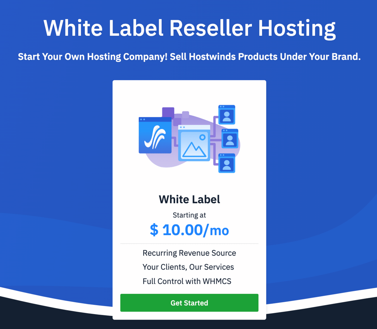 hostwinds white label reseller hosting plans